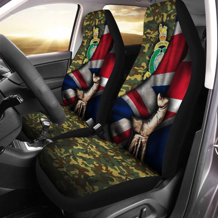 British Royal Marines Behind Flag Car Seat Coversezcustomcar.com-1