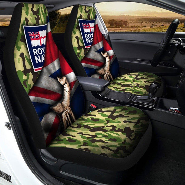 British Royal Navy Behind Flag Car Seat Covers Custom - Customforcars - 2