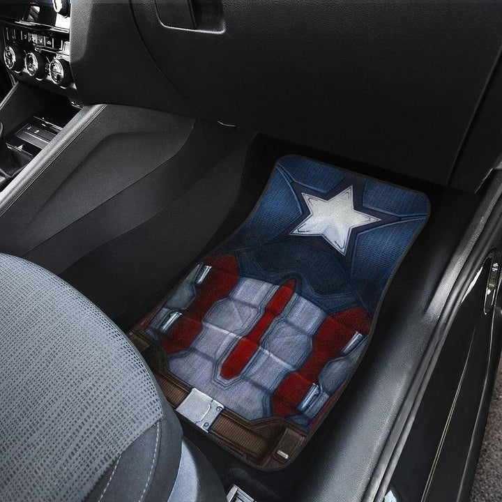 Captain American Uniform Car Floor Mats Custom - Customforcars - 3