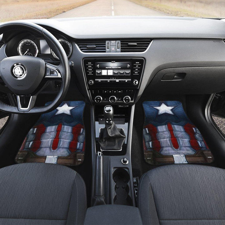 Captain American Uniform Car Floor Mats Custom-ezcustomcar-1