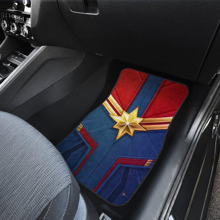 Captain Marvel Uniform Car Floor Mats Custom Superhero - Customforcars - 3