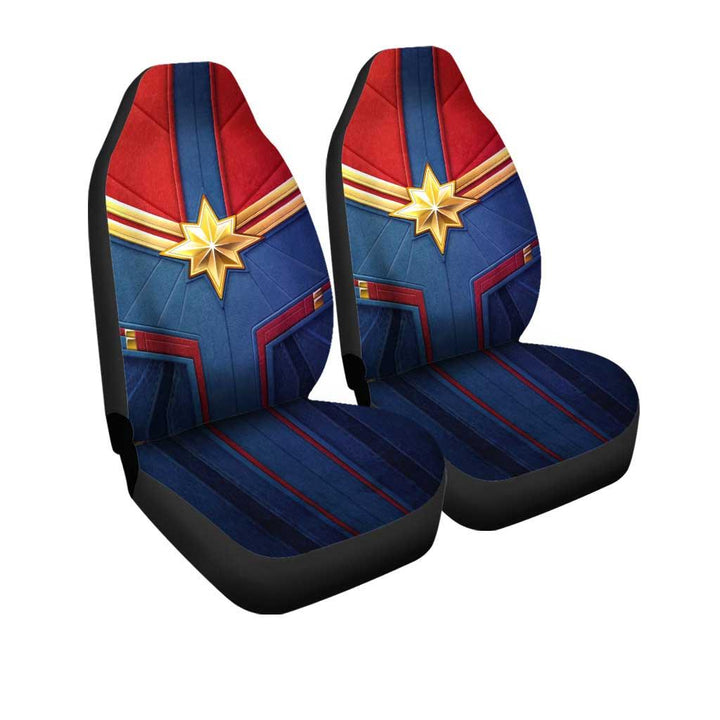 Captain Marvel Uniform Custom Car Seat Covers - Customforcars - 2