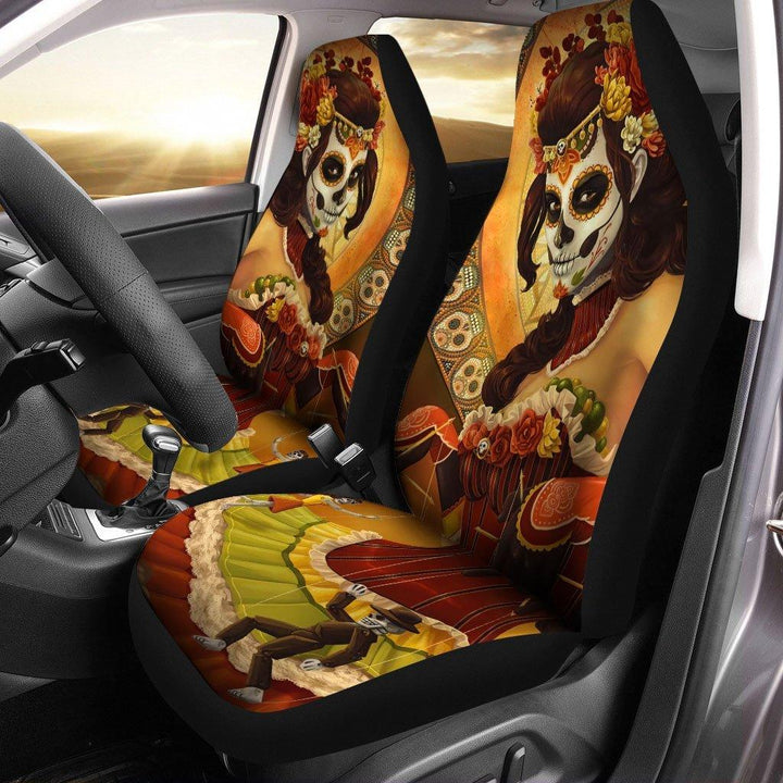 Catrina Girl Ancient Car Seat Covers - Customforcars - 2
