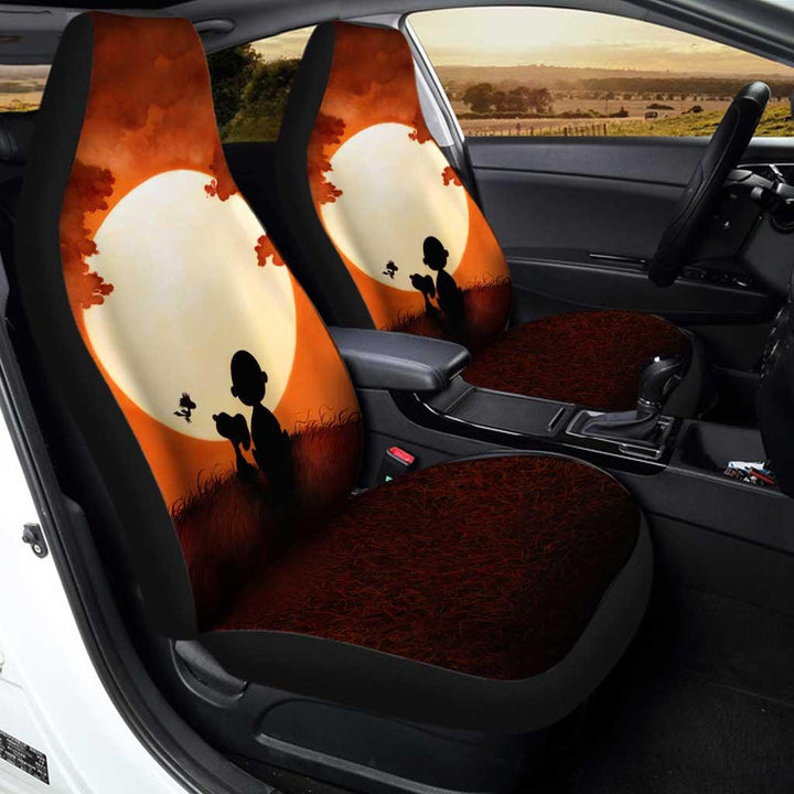 Charlie Brown and Snoopy Car Seat Covers Custom Horizon Line - Customforcars - 3