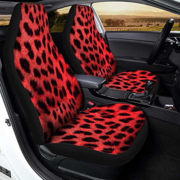Cheetah Red Skin Custom Car Seat Covers - Customforcars - 3