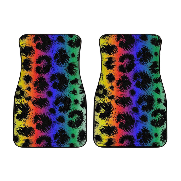 Cheetah Skin Rainbow Pattern Car Floor Mats-ezcustomcar-12