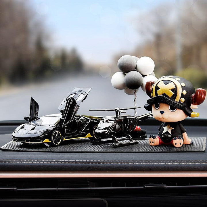 Luffy x Zoro One Piece Chibi Figure Car Dashboard Ornament Decoration Anime Car Accessories - EzCustomcar - 2