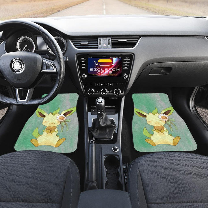 Pokemon Car Accessories Anime Car Floor Mats Leafeon Bloom - EzCustomcar - 4