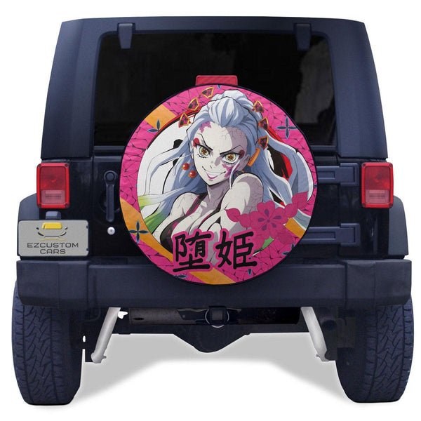 Daki Spare Tire Cover Custom Demon Slayer Anime Car Accessories - EzCustomcar - 1