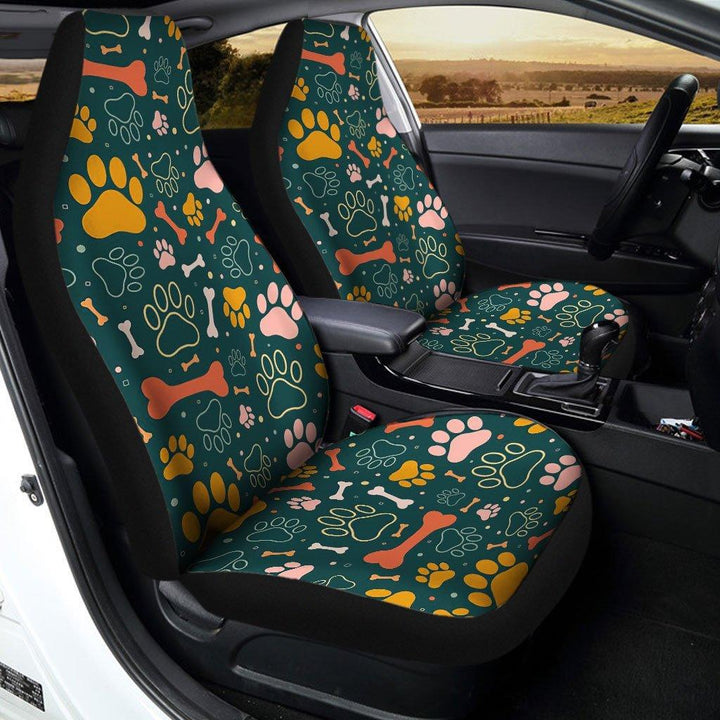 Dog Paw Pattern Car Seat Covers - Customforcars - 3