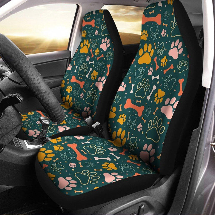 Dog Paw Pattern Car Seat Covers - Customforcars - 2