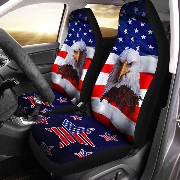 Eagle American Flag Custom Car Seat Coversezcustomcar.com-1