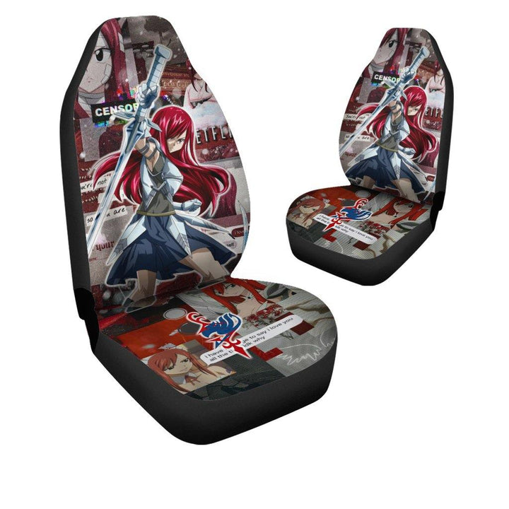 Erza Car Seat Covers Fairy Tail Anime Car Accessories - Customforcars - 4