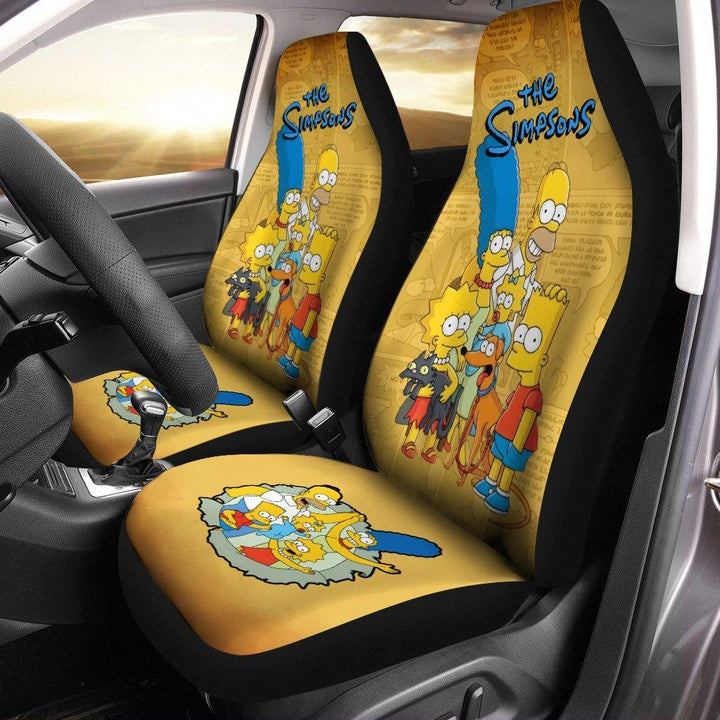 Familia The Simpson Comic Car Seat Coversezcustomcar.com-1