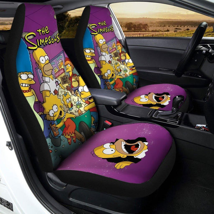 Familia The Simpson Popcorn Car Seat Covers - Customforcars - 2