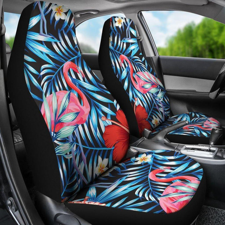 Flamingo Red Hibiscus Universal Fit Car Seat Covers - Customforcars - 3