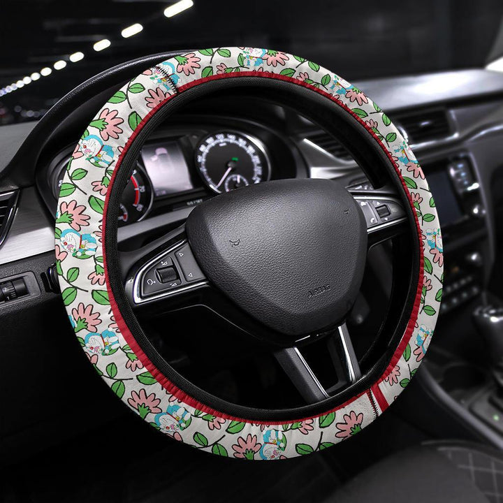 Flower Patterns Steering Wheel Cover-ezcustomcar-1