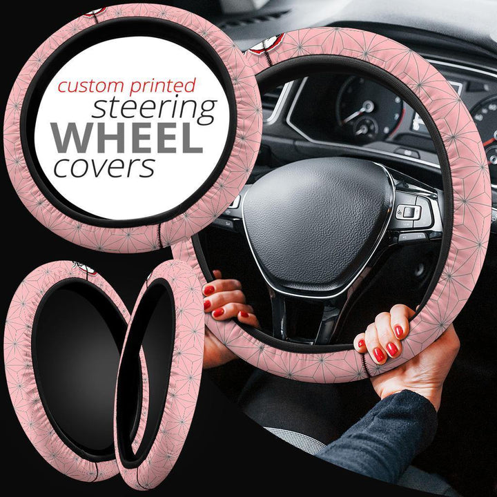 Nezuko Steering Wheel Cover Demon Slayers Anime Car Accessories - Customforcars - 2