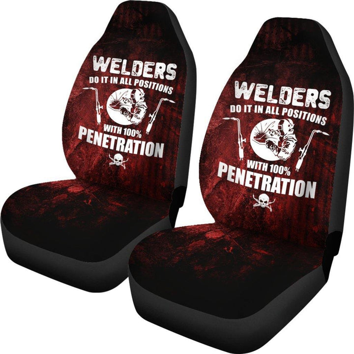 Welder and Skull Art Car Seat Covers - Customforcars - 2