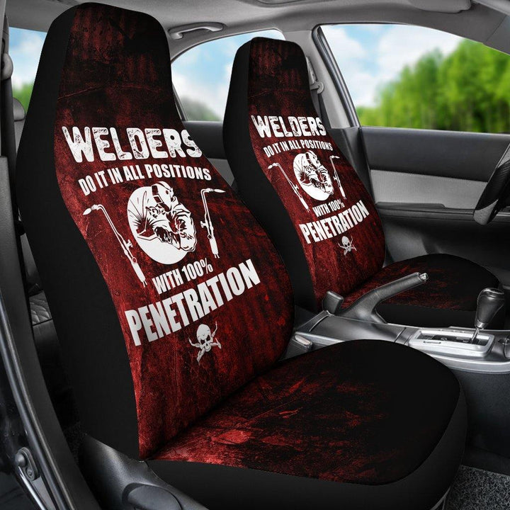Welder and Skull Art Car Seat Covers - Customforcars - 3