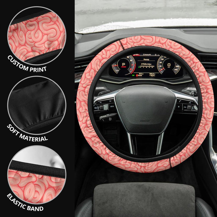 Brain Pattern Custom Steering Wheel Cover - Customforcars - 4