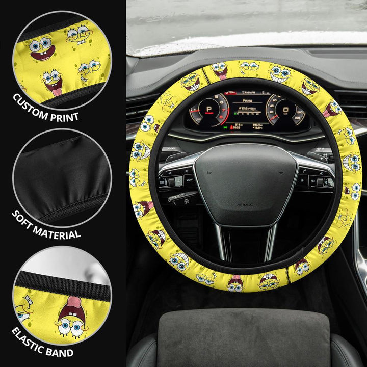 Spongebob Squarepants Custom Steering Wheel Cover - Customforcars - 4