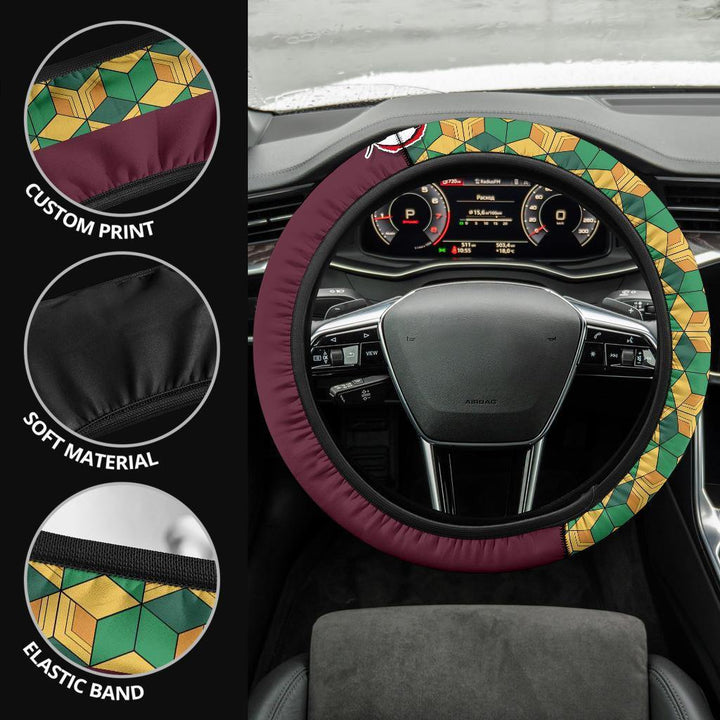 Giyuu Tomioka Steering Wheel Cover Demon Slayers Anime Car Accessories - Customforcars - 4