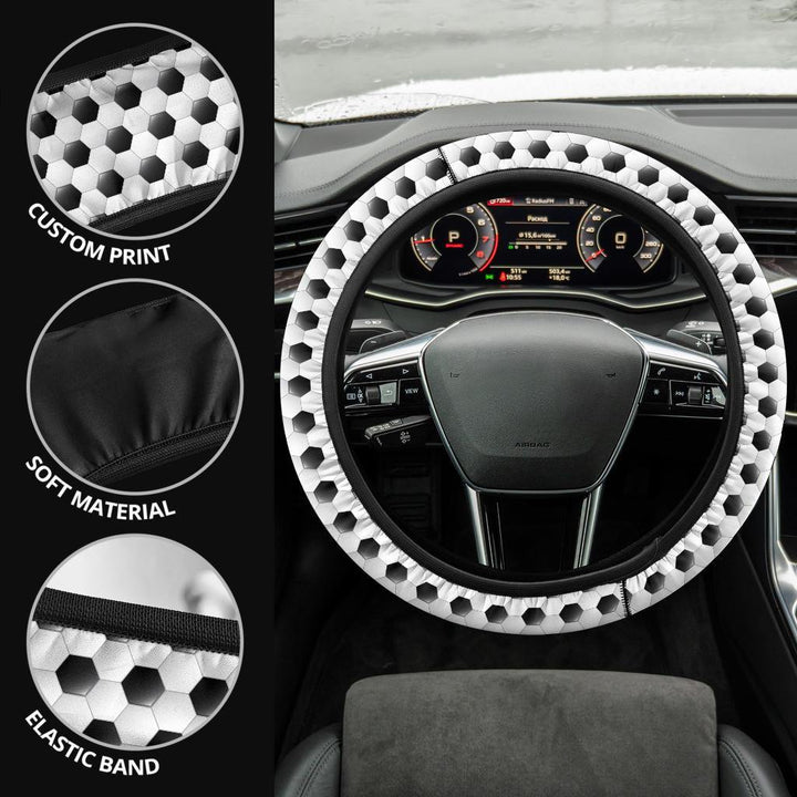 Ball Pattern Custom Steering Wheel Cover - Customforcars - 4