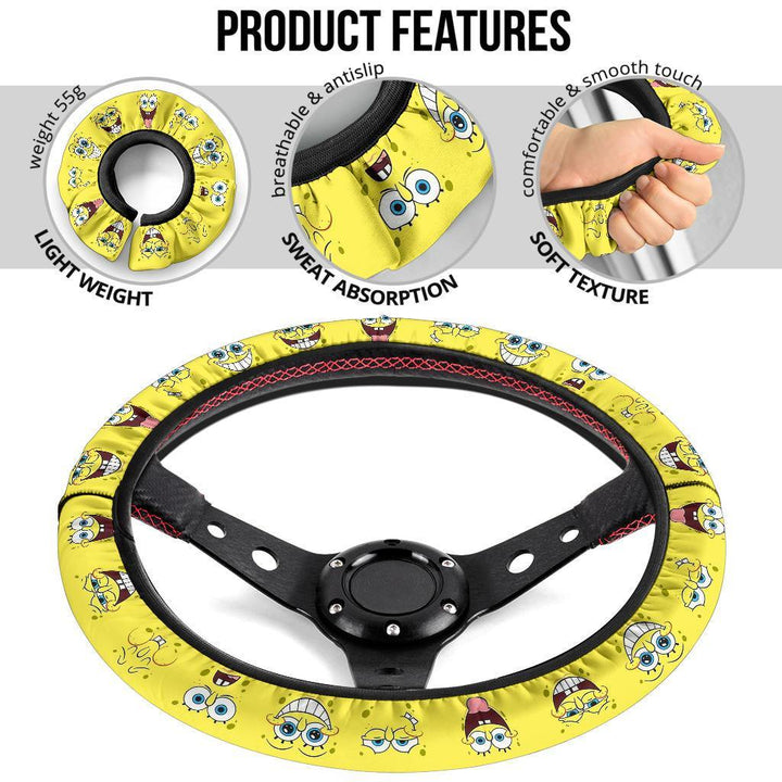 Spongebob Squarepants Custom Steering Wheel Cover - Customforcars - 5