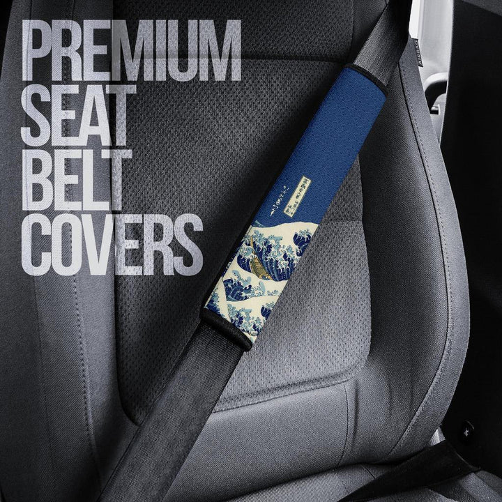 The Great Wave off Kanagawa Seat Belt Covers - Customforcars - 5