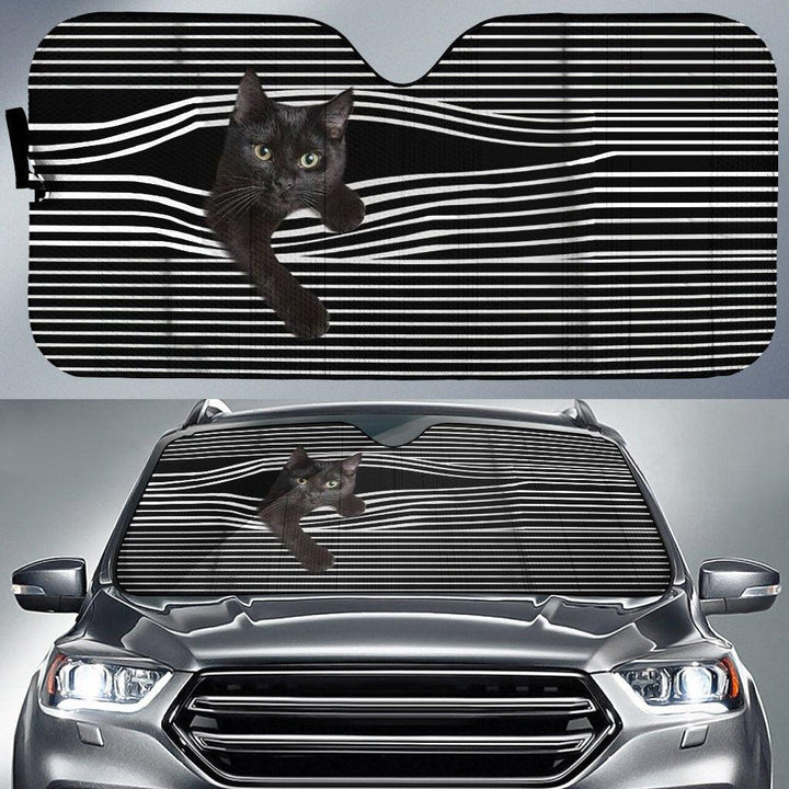 Funny Cat Meow Car Sunshade - Customforcars - 2