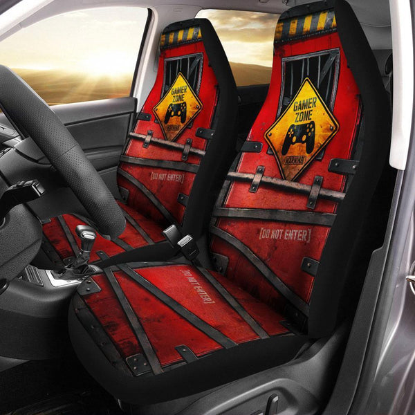 Game Zone Warning Car Seat Coversezcustomcar.com-1