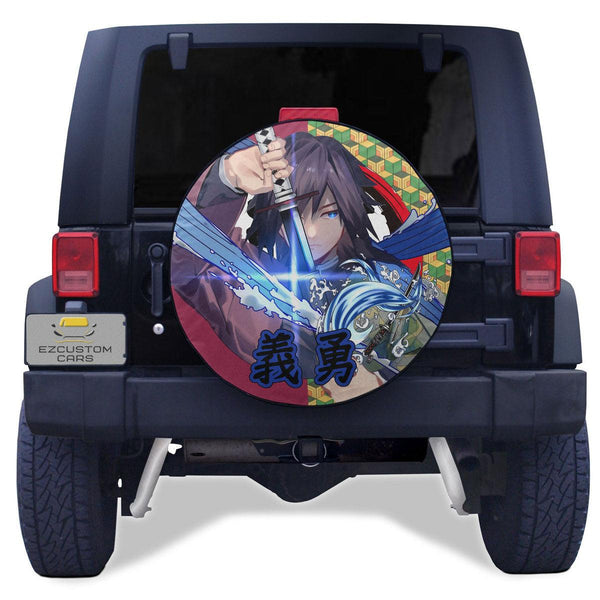 Tomioka Giyuu Spare Tire Cover Demon Slayer Anime Custom Car Accessories - EzCustomcar - 1