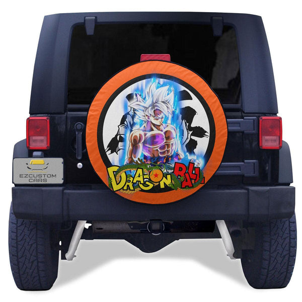 Goku Ultra Instinct Spare Tire Cover Custom Dragon Ball Anime Car Accessories - EzCustomcar - 1