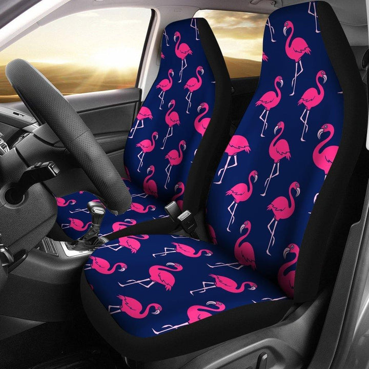Pink Flamingo Pattern Universal Fit Car Seat Coversezcustomcar.com-1