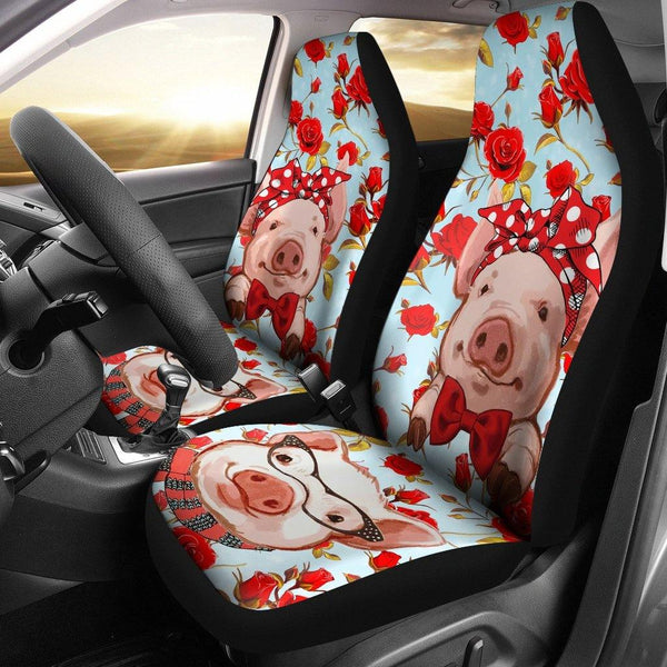Pig and Flower Custom Car Seat Coversezcustomcar.com-1