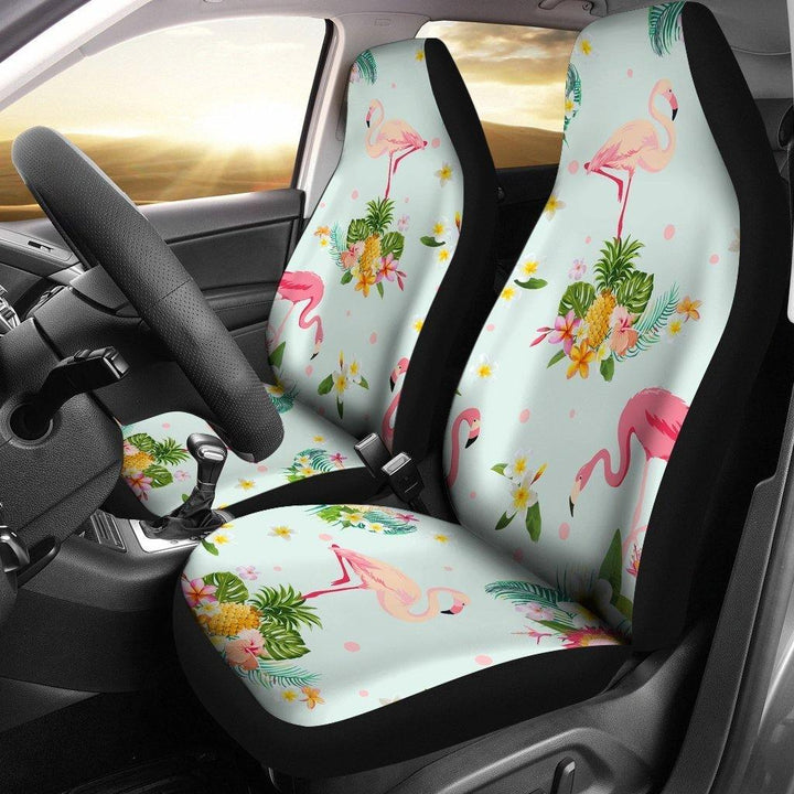 Flamingo Sweet Pattern Universal Fit Car Seat Coversezcustomcar.com-1