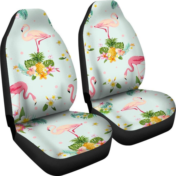 Flamingo Sweet Pattern Universal Fit Car Seat Covers - Customforcars - 4
