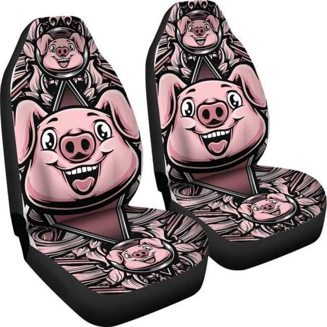Funny Pig Car Seat Covers Fan Gift - Customforcars - 2