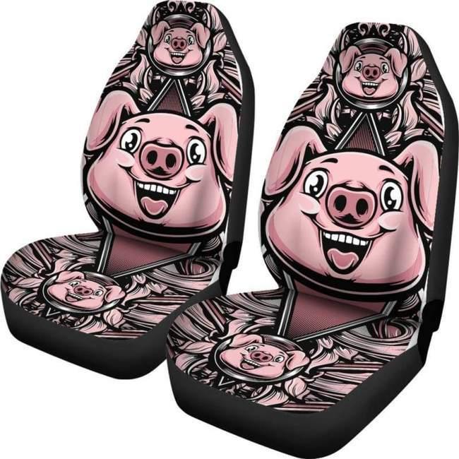 Funny Pig Car Seat Covers Fan Gift - Customforcars - 4