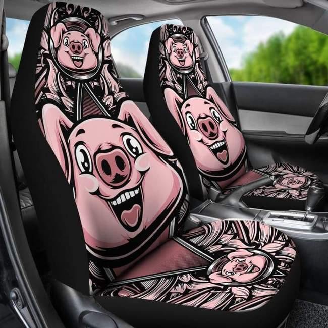 Funny Pig Car Seat Covers Fan Gift - Customforcars - 3