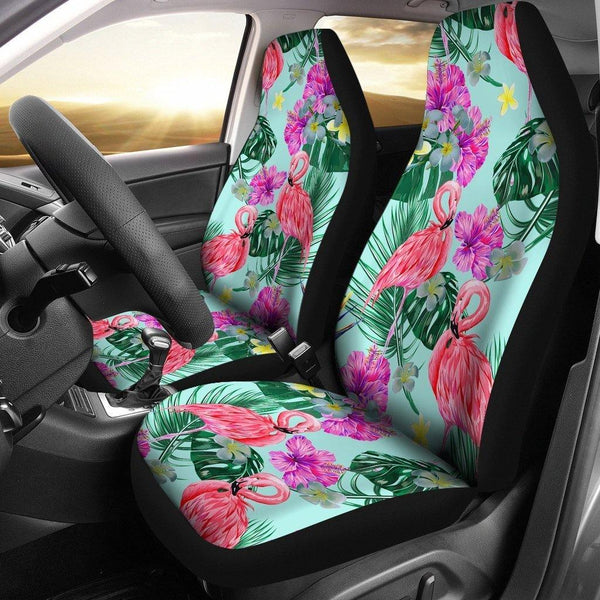 Flamingo Cyan Pattern Universal Fit Car Seat Coversezcustomcar.com-1
