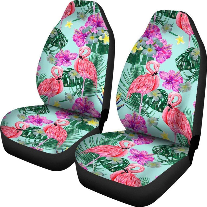 Flamingo Cyan Pattern Universal Fit Car Seat Covers - Customforcars - 2