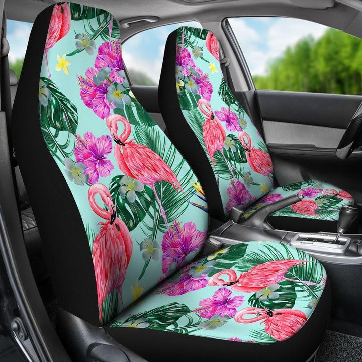 Flamingo Cyan Pattern Universal Fit Car Seat Covers - Customforcars - 3