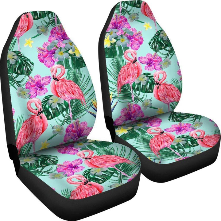 Flamingo Cyan Pattern Universal Fit Car Seat Covers - Customforcars - 4