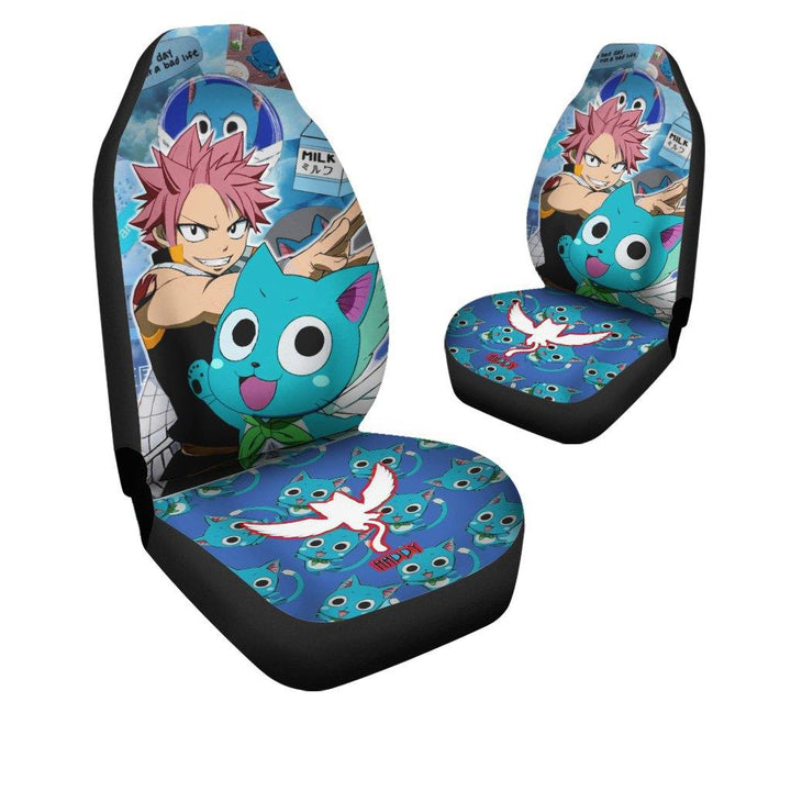 Natsu Dragneel Car Seat Covers Fairy Tail Anime Car Accessories - Customforcars - 4