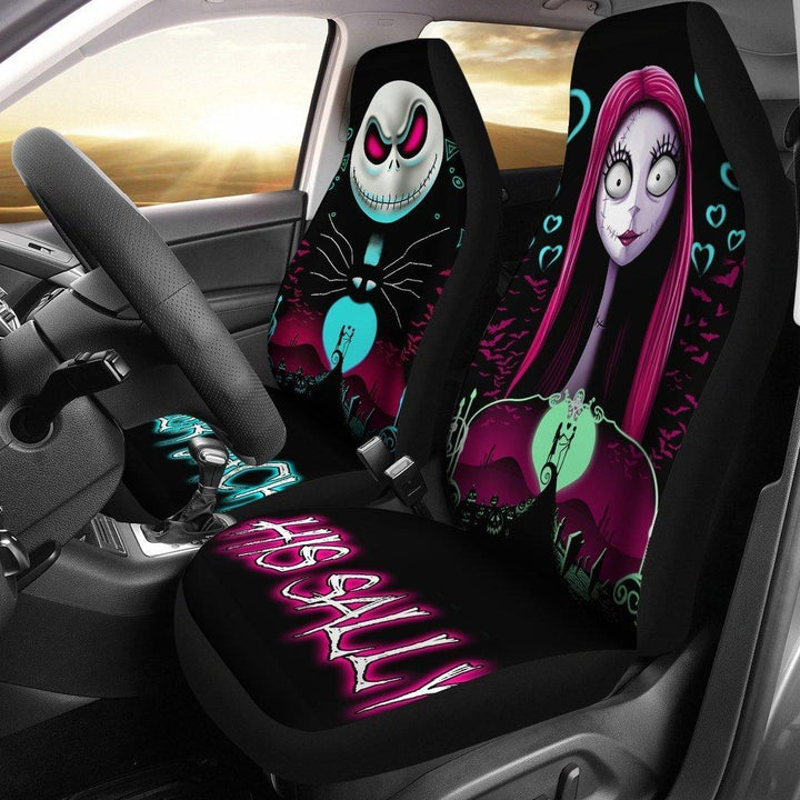 Her Jack and His Sally Car Seat Covers Nightmare Before Christmas - Customforcars - 2