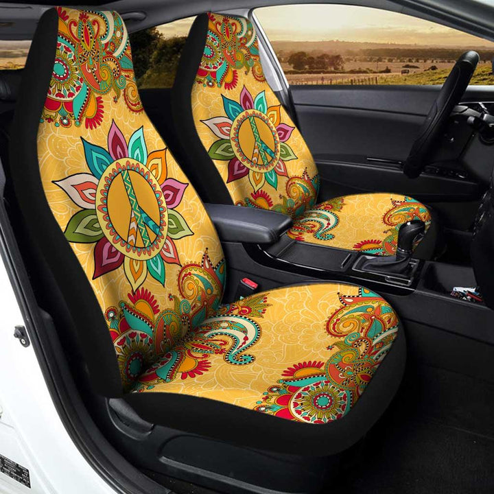 Hippie Peace Car Seat Covers Mandala Style - Customforcars - 3