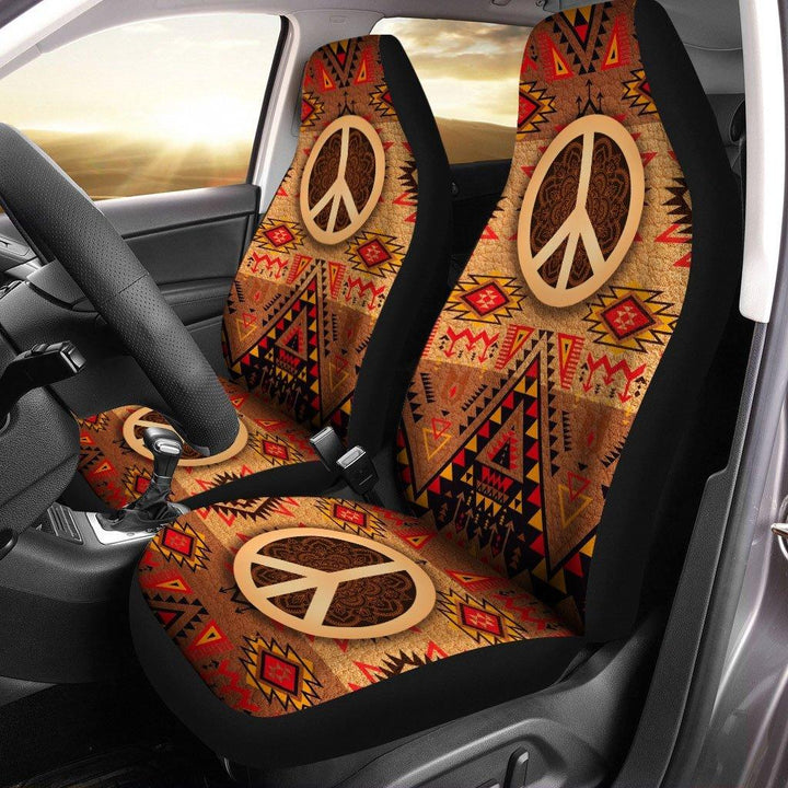 Hippie Peace Car Seat Covers Native American Custom - Customforcars - 2