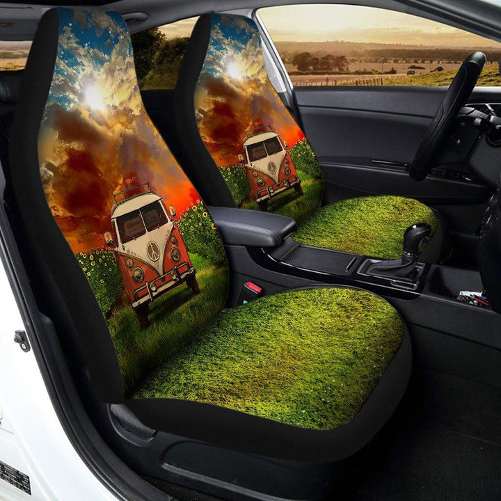 Hippie Peace Sign Car Seat Covers - Customforcars - 3